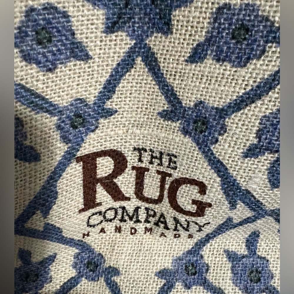 The Rug Company Blue Floral Tote Bag View 2